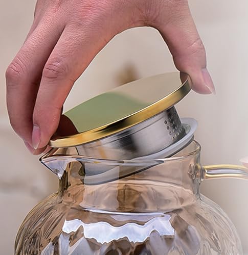 Homepro Borosilicate Glass Tea Pot, 1400 ml Capacity