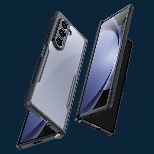 For Samsung Galaxy Z Fold 6 Case, Built-in Screen Protector Cover, Camera Lens Protection Case, TPU Shockproof Airbags Bumper Anti-Yellowing Mobile Phone Back Cover, Slim Fit Protective Casing