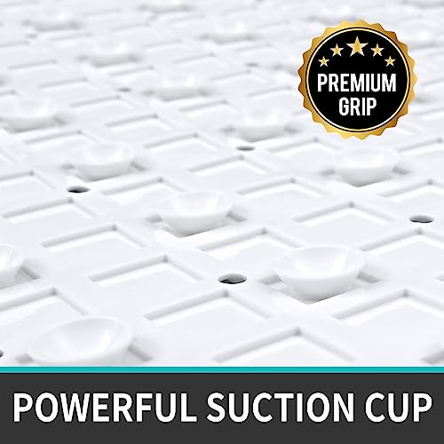 Arabest Anti Slip Bath Mat, Non-Slip and Extra Large, Bathtub Mat with Suction Cups, Machine Washable Bathroom Mats with Drain Holes(38x72cm)