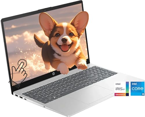HP 15.6" Touchscreen Laptop 15 INCH HD Student Laptops, 12th Gen Intel 10 Cores Processor (Beat i7-1195G7), 32GB RAM 1TB PCIe SSD, Iris Xe Graphics, Wi-Fi 6E Win11, Silver +BWE Accessories