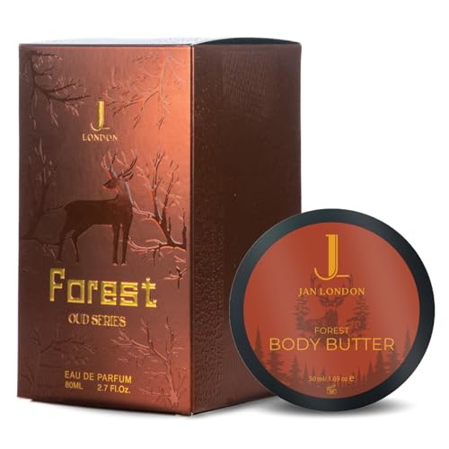 JAN LONDON Forest Gift Set ??Soothing hydration with Forest Body Butter and long-lasting luxury with Forest Perfume, a unisex Eau De Parfum for an unforgettable fragrance experience.