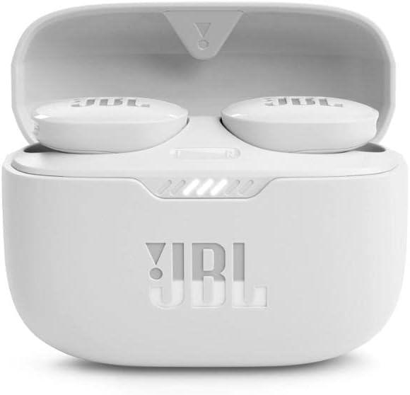 JBL Tune 130NCTWS True Wireless Noise Cancelling Earbuds, Pure Bass Sound, ANC + Smart Ambient, 4 Microphones, 40H of Battery, Water Resistant, Sweatproof, Comfortable Fit - White, JBLT130NCTWSWHT