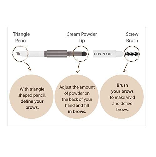 Missha Triple Brow Pencil, Dark Brown