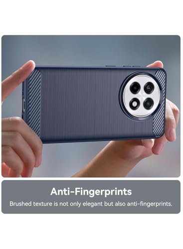 WTech OnePlus 13R 5G 2025 Silicone Brushed Texture Protective Case Cover (Navy Blue)