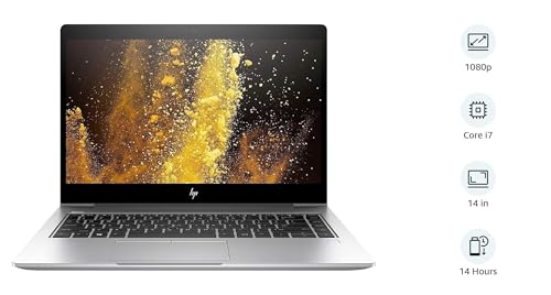 HP Elitebook 840 G5 Laptop Intel Core i7 1.80 GHz 16Gb Ram 512GB SSD Windows 10 Pro-64 (Renewed)