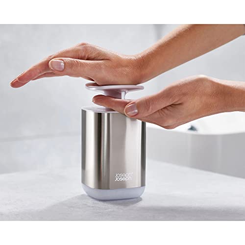Joseph Joseph Bathroom Beauties 2-Piece Bathroom Sink Set with Toothbrush Holder and Soap Pump, Stainless Steel