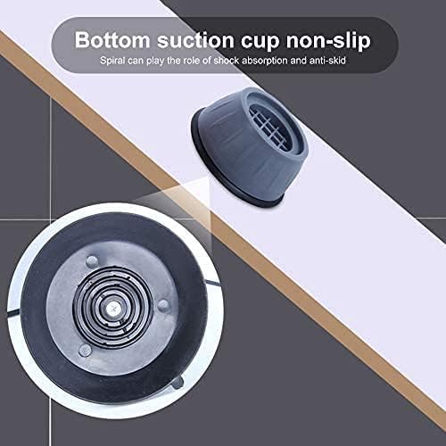 Quality Plus Washer Dryer Anti Vibration Pads with Suction Cup Feet, Foot Pad for Fridge Washing Machine Leveling Feet Anti Walk Pads Shock Absorber Furniture Lifting Base(4 Piece).