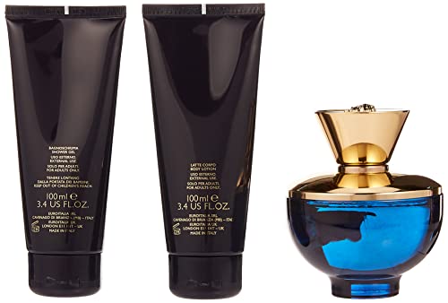 VERSACE DYLAN BLUE POUR FEMME EDP 100 ML GIFT SET, 100.0 millilitre