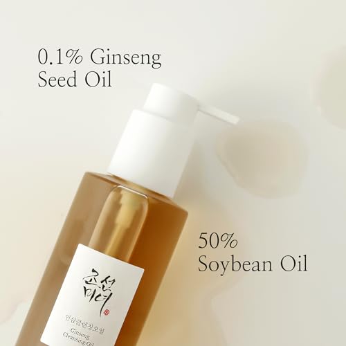 Beauty of Joseon Ginseng Cleansing Oil Waterproof Makeup Remover for Sensitive, Acne-Prone Facial Skin. Korean Skin Care for Men and Women, 210ml