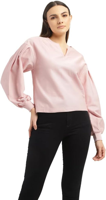 Levi's Womens Penny V Neck Pleated Top T-Shirt