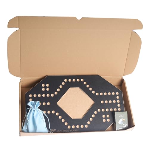 Jackaroo Board 2 Player, Black Texture, marbles, Jackaroo cards