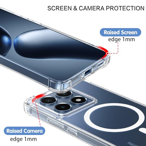 YINLAI For Xiaomi 14T Case Compatible with Mag Safe, Mobile Phone Case Xiaomi 14T Magnetic 4 Corner Airbags Drop Protection Shockproof Cover Case Protective Case for Xiaomi 14T 5G 6.67 Inch