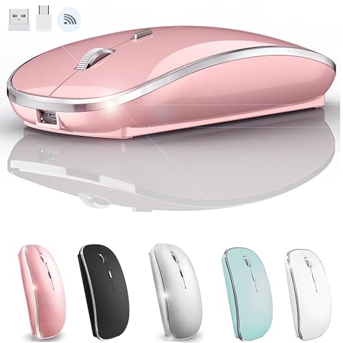 JETTA Wireless Mouse for MacBook Pro MacBook Air Laptop Mac iMac Desktop Computer (Rose Gold)