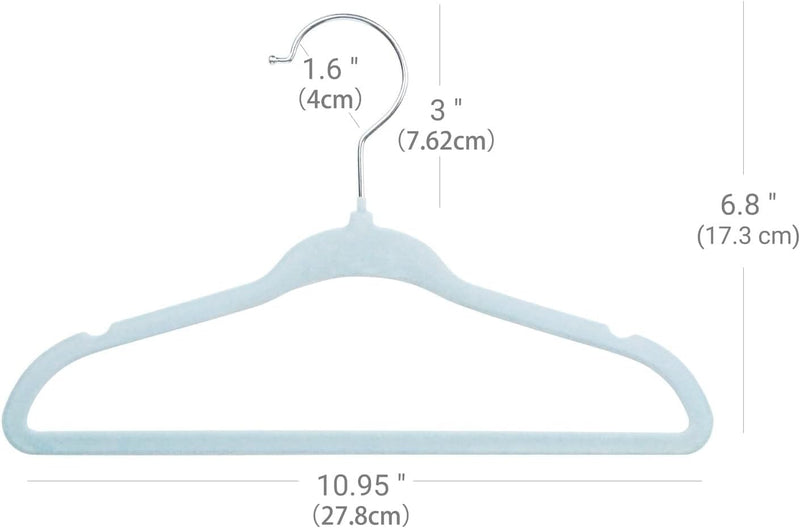 ManGotree 10 Pack (28cm) Pink Color Baby Velvet Hangers, Infant and Toddler Hangers, No-Slip Children Hangers, Ultra-Slim Space Saving Kids Hangers, Sturdy &urable Clothes Hangers.