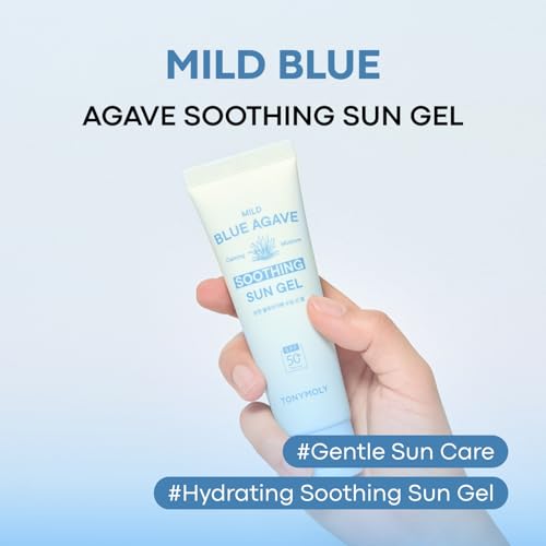 TONYMOLY Mild Blue Agave Soothing Sun Gel 50ml Comfortable and Hydrating Sun Care for Sensitive Skin