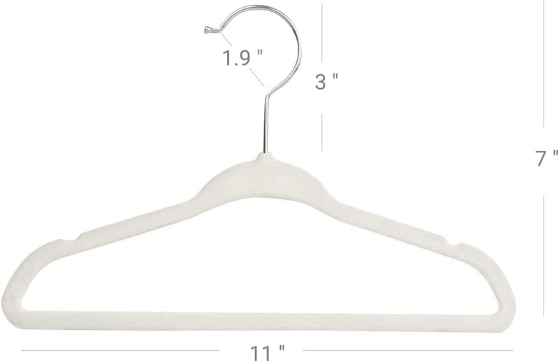 ManGotree 10 Pack (28cm) Pink Color Baby Velvet Hangers, Infant and Toddler Hangers, No-Slip Children Hangers, Ultra-Slim Space Saving Kids Hangers, Sturdy &urable Clothes Hangers.
