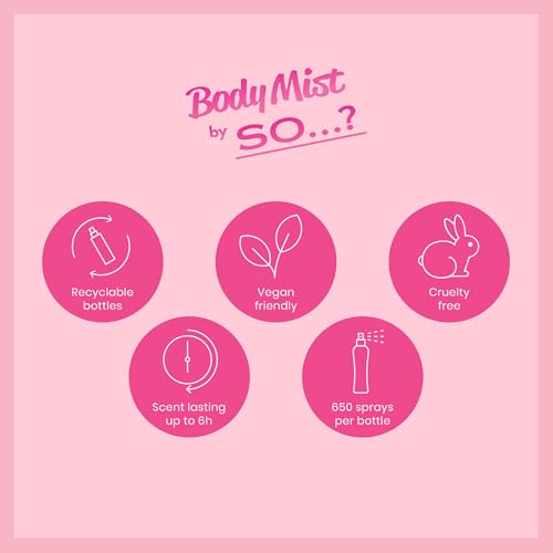 SO?? Body Mist Luscious Trio Womens Body Mist Gift Set, with Red Velvet, Vanilla, & Cherry Blossom, Fragrance Spray Set (3x100ml)