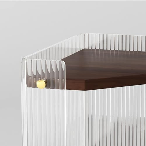 Baoly 3-Tier Bathroom Organizer Countertop - Skincare and Makeup Corner Wall Shelf, Solid Wood Triangular Light Luxury Tray, Kitchen Corner Standing Rack