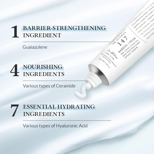 Dr.Althea 147 Barrier Cream | Daily Skin Barrier Repair Care | Deep Hydrating with Hyaluronic Acid & Ceramides | Korean Vegan Skincare for All Skin Types | 1.7 Fl Oz