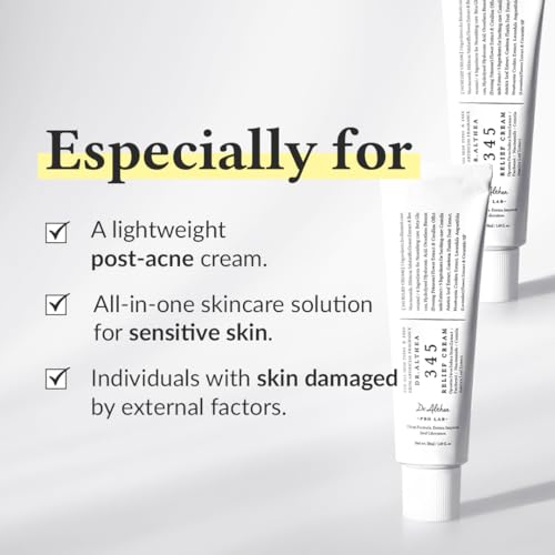Dr.Althea 345 Relief Cream | Daily Face Moisturizer | Blemish Relief Care | Soothing Recovery & Moisture with Niacinamide, Panthenol | Korean Vegan Skincare for All Skin Types | 1.69 Fl Oz