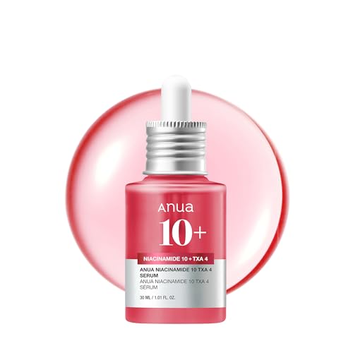 ANUA 10% Niacinamide+ 4% Tranexamic Acid Serum, Ceramide, Hyaluronic Acid, Vitamin B12 Natural color, Korean Glass Skin, Fragrance-Free, Korean Skincare, 30ml /1.01 fl.oz.