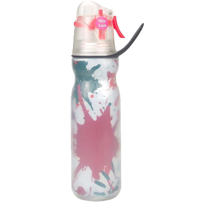Xspring Spray Water Bottle Kids, 590ml Leakproof Spray Cooling Bottle, Kids Cool Misting Water Bottles with Three-Layer Heat Insulation, Safe Misting Water Bottle for Cycling, School