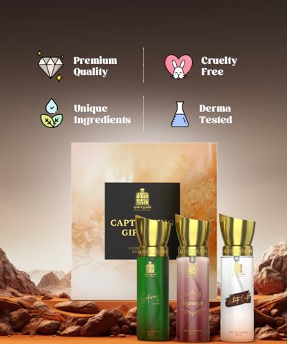 Adilqadri Captivating Trio Luxury Perfume Gift Set (3 x 20ml) | With Shanaya, White Oud, Safwan Perfume, Unisex Strong Woody, Fruity, Amber Long Lasting EDP Fragrance Set