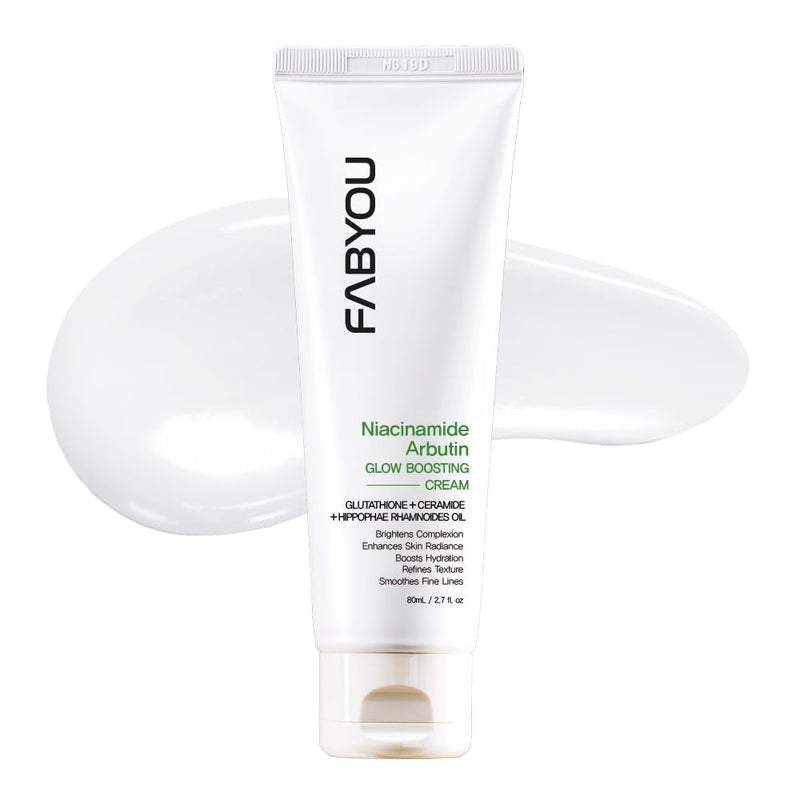 FABYOU Niacinamide Arbutin Glow Boosting Cream 80ml – Korean Skincare for Clarifying & Pore Care with 10% Niacinamide & Arbutin offering Fast Absorbing & Non-Irritating Formula