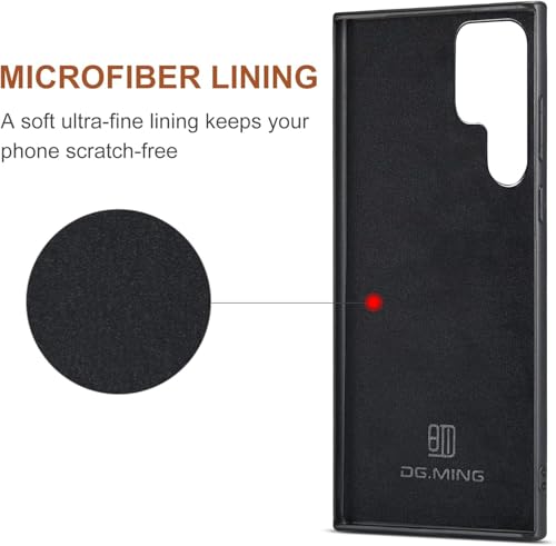 Mobile Case for Galaxy S25 Ultra with Stand, 2-1 Detachable Leather Wallet Magnetic Case with Card Holder Slots Kickstand Protective Phone Cover for Samsung S25 Ultra (Coffee)