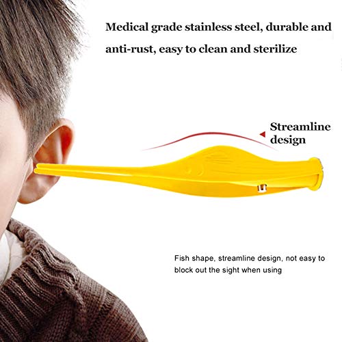 Irovami Ear Cleaner for Kids LED Flashlight Earpick Ear Wax Removal Tweezers Ear Picks Luminous Cleaning Tool