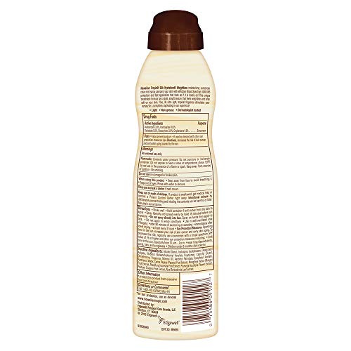 Hawaiian Tropic Silk Hydration Weightless Continous Spray Sunscreen SPF 50 170g, White