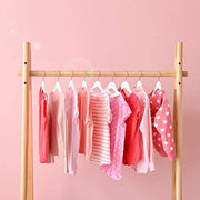 HOUSE DAY Wooden Baby Hangers for Closet 10 Pack, Premium Kids Wooden Hangers for Baby Clothes, Baby Coat Hangers with 360° Swivel Hook, Durable Toddler Hangers Childrens Hangers, White