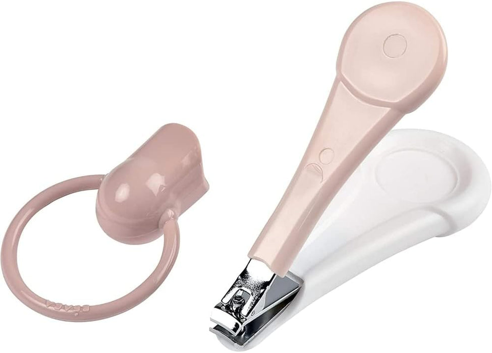 Béaba - Nail Clippers for Babies and Children - Nail care and manicure - Large Ergonomic Handle - Pink