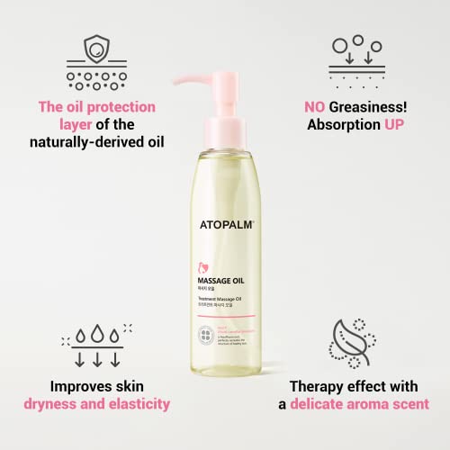 ATOPALM | Maternity Care Massage Oil | Stretch Marks Removal | Pregnancy Must Haves | Pregnancy Skin Care | Postpartum Skin Elasticity Improvement | Belly Oil for Pregnant Women | 4 fl oz (120ml)