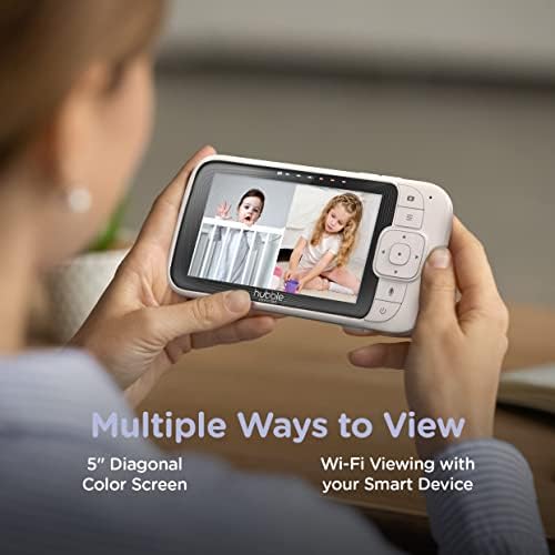 HUBBLE CONNECTED Nursery Pal Link Premium Twin - 5-Inch Baby Monitor with Multiple Features, 2 Smart Camera