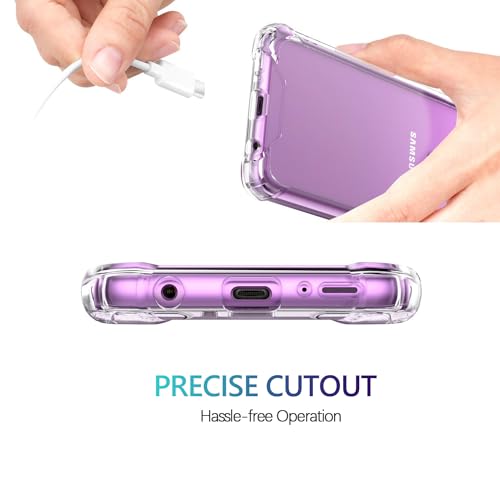 KIOMY Galaxy S9 Case Crystal Clear Shockproof Bumper Protective Case for Samsung Galaxy S9 Transparent Pure TPU Slim Fit Flexible Cell Phone Back Covers