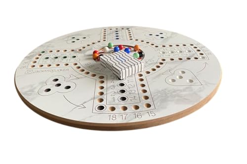 Jakaroo Joker Board Game, 4-6 Players, Wooden Game Board with Marbles, Family Strategy Game wooden board game 51 cm