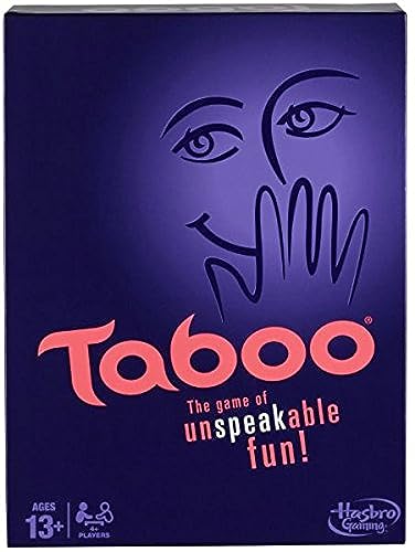 Hasbro Gaming - Taboo Board Game, Guessing Board Game for Families and Kids Ages 13+, Party Games for 4 or More Players;