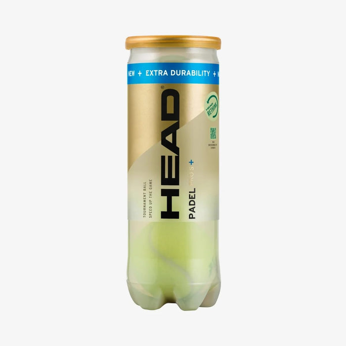 HEAD Padel Pro S+ Padel Balls | Tournament Grade ball with extra durability