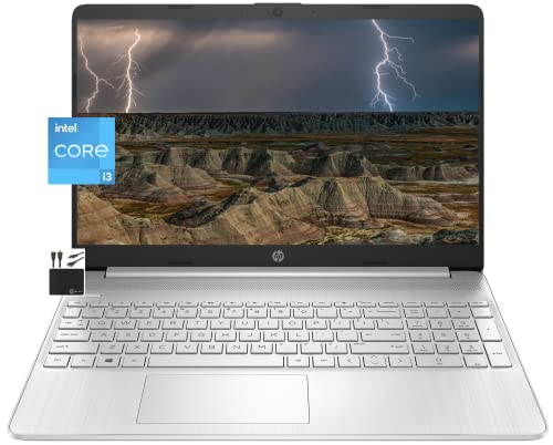 HP Newest Laptop , 15.6" HD Display, Dual Core Intel i3-1115G4 (Upto 4.1GHz,Beats i5-1030G7), 16GB RAM, 256GB SSD, HD Webcam, Bluetooth, WiFi 6, 11+ Hour Battery, Win 11 (Upgraded)