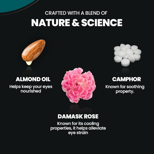 Himalaya Since 1930 Kajal 100% Natural Black Color Is Fortified with Rich Damask Rose and Almond Oil - 2.7g