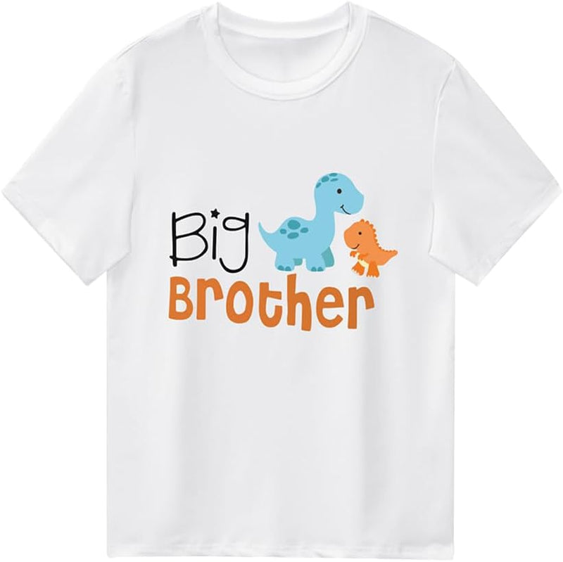 Twins Kids T Shirt Tops Baby Boys Girls Big Sister Brother Little Sis Bro Tees Sibling Matching Outfit Summer Clothes