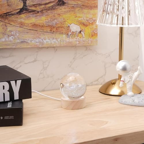 HASTHIP® 3D Night Light for Kids With 7 Colors Changing LED Base, Crystal Galaxy Star Space Light for Bedroom, Home Decor and Birthday Gifts (Solar System)