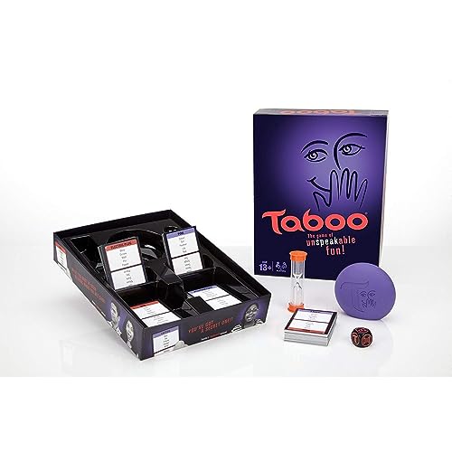 Hasbro Gaming - Taboo Board Game, Guessing Board Game for Families and Kids Ages 13+, Party Games for 4 or More Players;