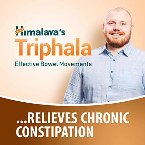Himalaya Herbals Triphala, Gut Detox, Colon Cleanser, Supports Digestion, Relieves Constipation, Herbal Veggie Capsule