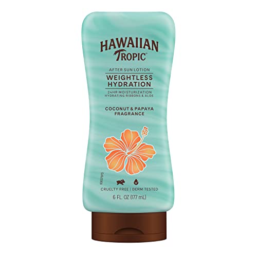 Hawaiian Tropic Silk Hydration Weightless After Sun Lotion - Coconut Papaya Fragrance 177ml, White, 6 Ounce