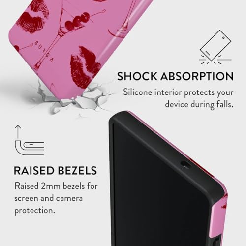 BURGA Phone Cover Compatible with Samsung Galaxy S25 Ultra Mobile Phone Case Hybrid 2 Layer Hard Shell Silicone Protective Cover Scratch Resistant Shockproof Cover (Call me)