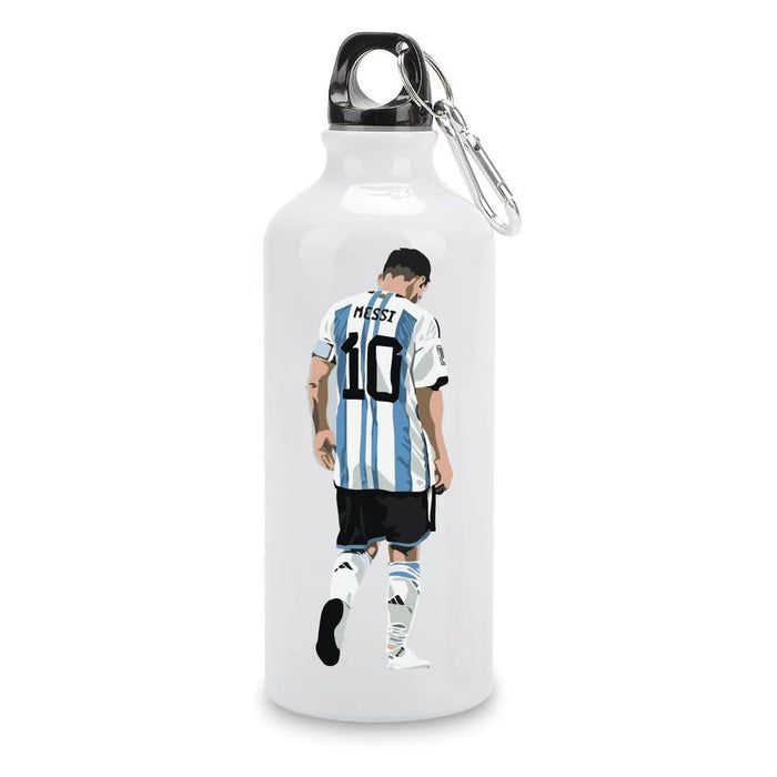 Football Super Hero Messi WaterFlask Bottle - Gift for Sport fans - Aluminum Insulated Sports Water Bottle 700ml (Design 2)