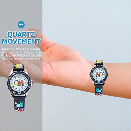 Hemobllo Kids Watch : Kids Analog Watch for Boys Girls Cartoon Wristwatch with Easy to Read Dial, Time Teaching Tool