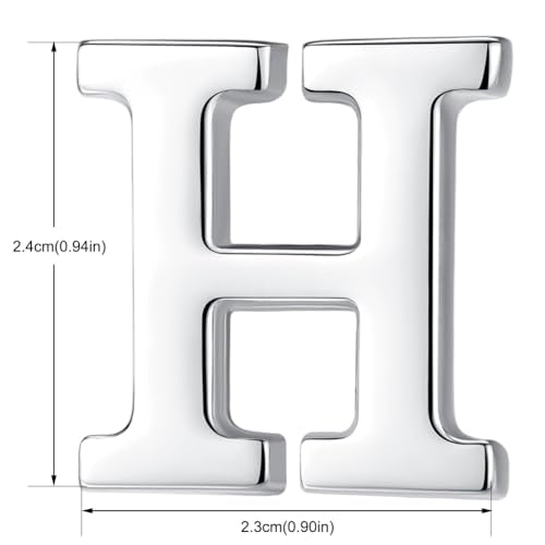 HONEY BEAR Brooch Clips Letters Initial Alphabet A to Z for Men/Women Costume, Stainless Steel, Business Wedding Gift